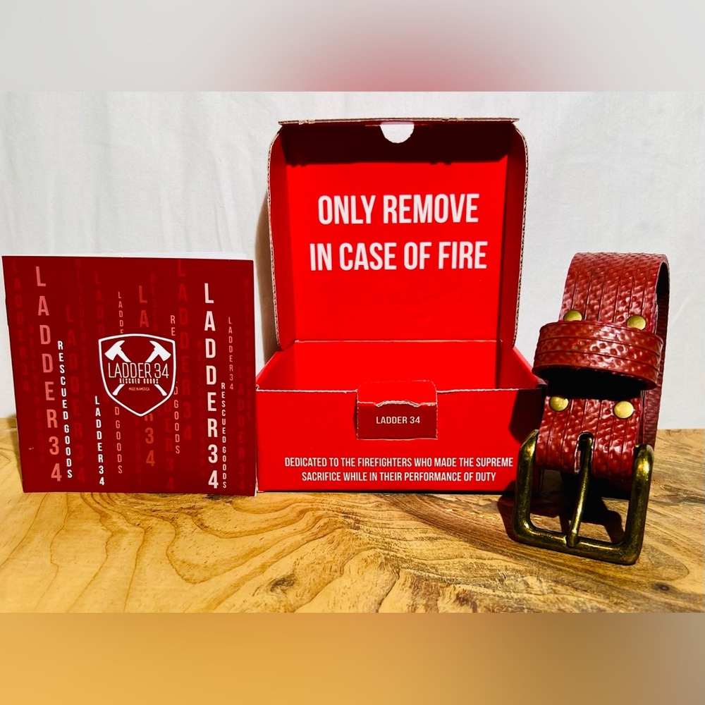 Ladder 34 Firehose Belt - Recycled Chicago Firehose - 35”